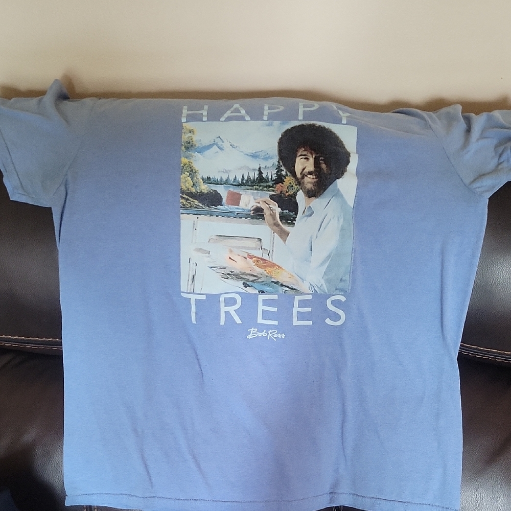 Bob Ross Happy Trees Blue T-Shirt